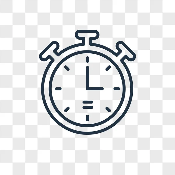 Символ вектора секундомера изолирован на прозрачном фоне, дизайн логотипа секундомера — стоковый вектор