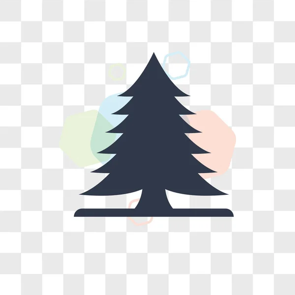 Pine vector pictogram geïsoleerd op transparante achtergrond, Pine logo d — Stockvector