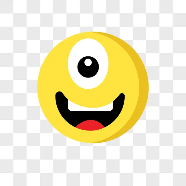 Cyclope emoji icône vectorielle isolé sur fond transparent, Cy — Image vectorielle