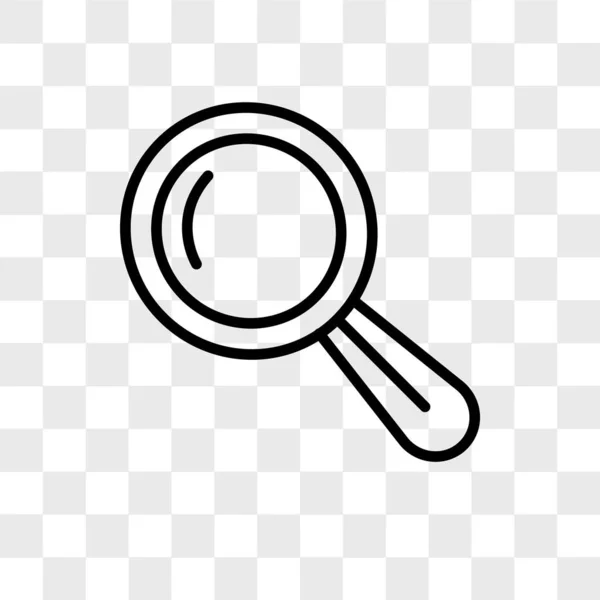 Magnifier tool vector icon isolated on transparent background, M