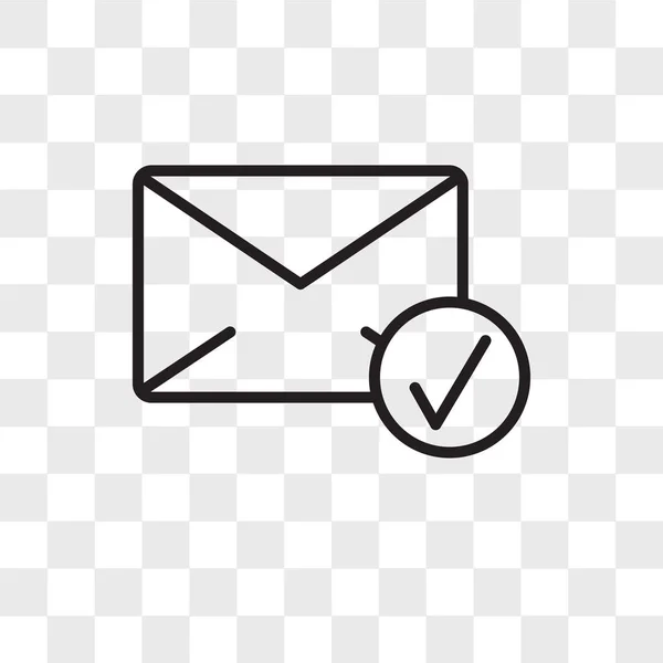 Ícone de vetor de e-mail isolado em fundo transparente, logotipo de e-mail —  Vetores de Stock