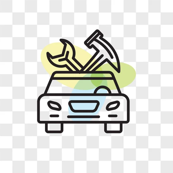 Auto-Reparatur-Vektor-Symbol isoliert auf transparentem Hintergrund, Auto r — Stockvektor