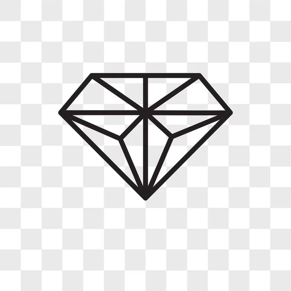 Vektor látható rombuszikont elszigetelt átlátszó háttér, gyémánt — Stock Vector