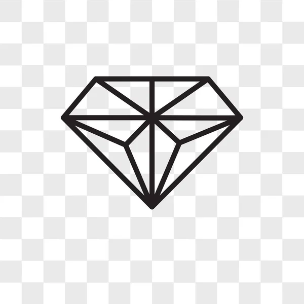 Icono de vector de diamante aislado sobre fondo transparente, Diamante — Archivo Imágenes Vectoriales