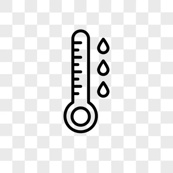Temperatura wektor ikona na białym tle na przezroczystym tle, Temp — Wektor stockowy