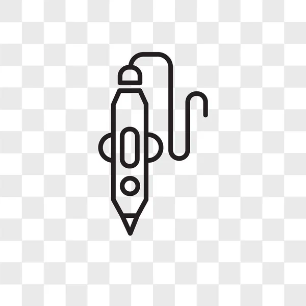 Icona vettoriale della penna di stampa 3d isolata su sfondo trasparente, disegno del logo della penna di stampa 3d — Vettoriale Stock