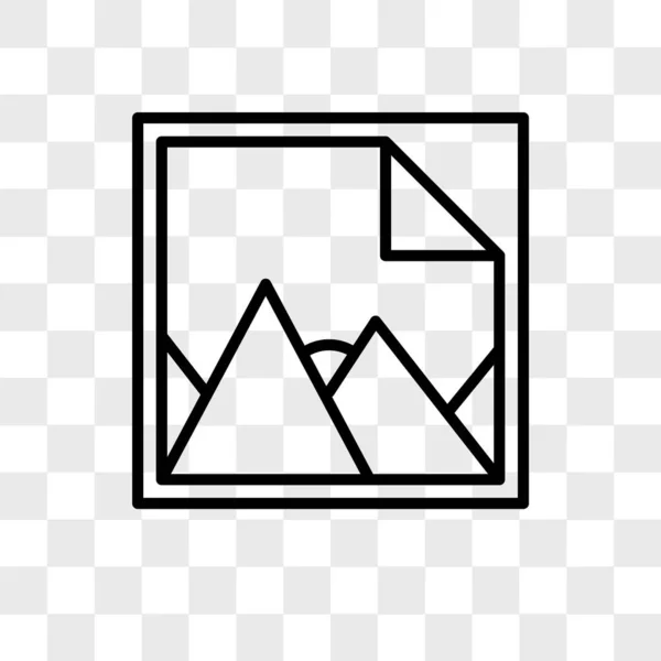 Imagen icono vectorial aislado sobre fondo transparente, diseño del logotipo de la imagen — Vector de stock