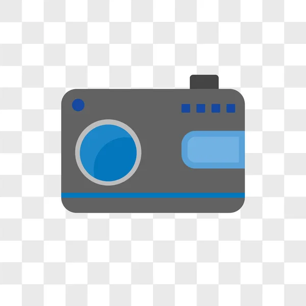 Icono del vector de la cámara fotográfica aislado sobre fondo transparente, Pho — Vector de stock