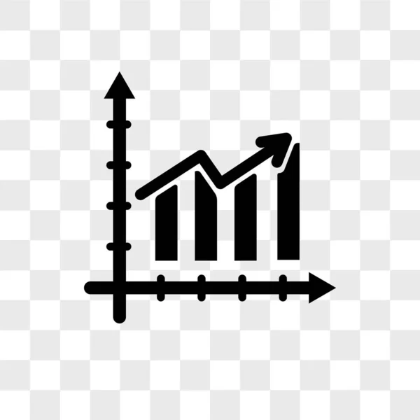 Icône vectorielle graphique à barres isolée sur fond transparent, Bar ch — Image vectorielle