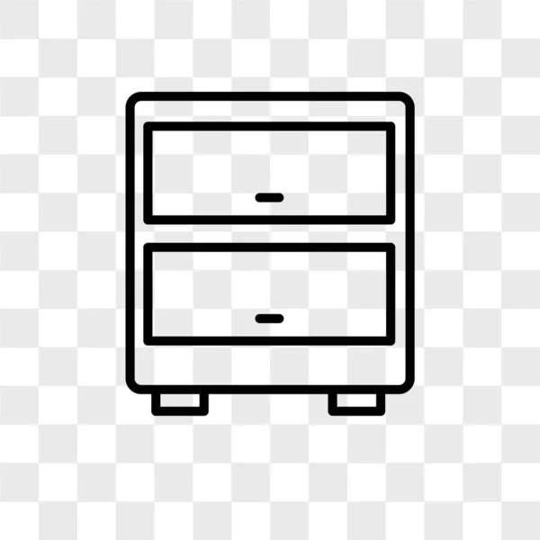 Kabinet vector pictogram geïsoleerd op transparante achtergrond, kabinet — Stockvector