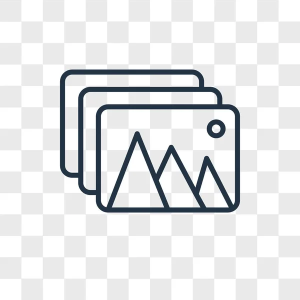 Galéria vector icon elszigetelt átlátszó háttér, Galéria logo tervezés — Stock Vector