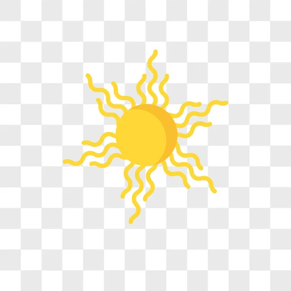 Icono del vector solar aislado sobre fondo transparente, Sun logo des — Archivo Imágenes Vectoriales