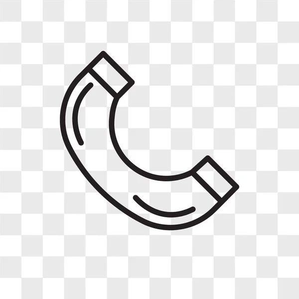 Telephone vector icon isolated on transparent background, Teleph — Stock Vector