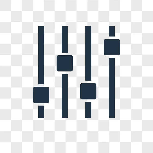 Equalizer-Vektor-Symbol isoliert auf transparentem Hintergrund, Equalizer-Logo-Design — Stockvektor
