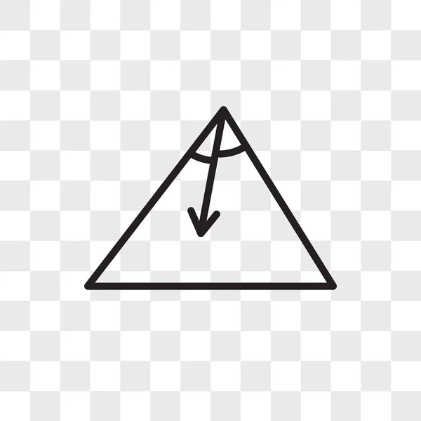 Значок вектора треугольника на прозрачном фоне, треугольник — стоковый вектор