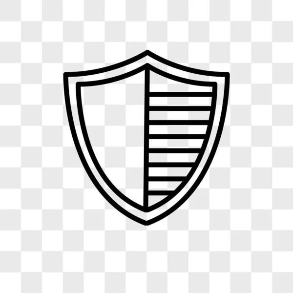 Shield vector icon isolated on transparent background, Shield logo design — Stock Vector