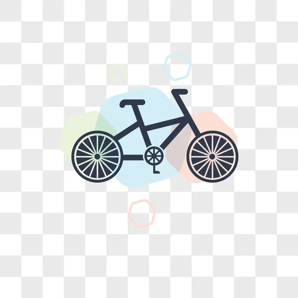 Bicycle vector icon isolated on transparent background, Bicycle — Stock Vector