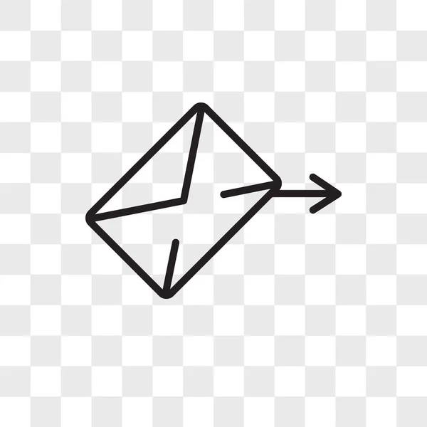 Icono de vector de correo electrónico aislado sobre fondo transparente, logotipo de correo electrónico — Archivo Imágenes Vectoriales