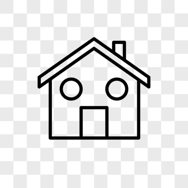 Home vector icon isolated on transparent background, Home logo d — Stock Vector