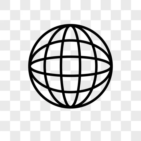 Earth globe vector pictogram geïsoleerd op transparante achtergrond, Earth globe logo ontwerp — Stockvector