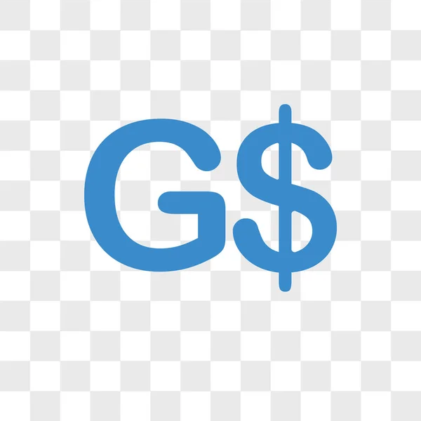 Guyane icône vectorielle de monnaie isolé sur fond transparent , — Image vectorielle