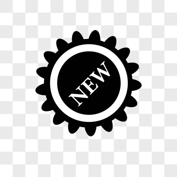 Novo ícone vetorial isolado em fundo transparente, Novo logotipo des — Vetor de Stock