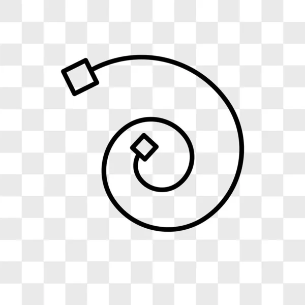 Icono de vector de herramienta espiral aislado sobre fondo transparente, diseño de logotipo de herramienta espiral — Vector de stock