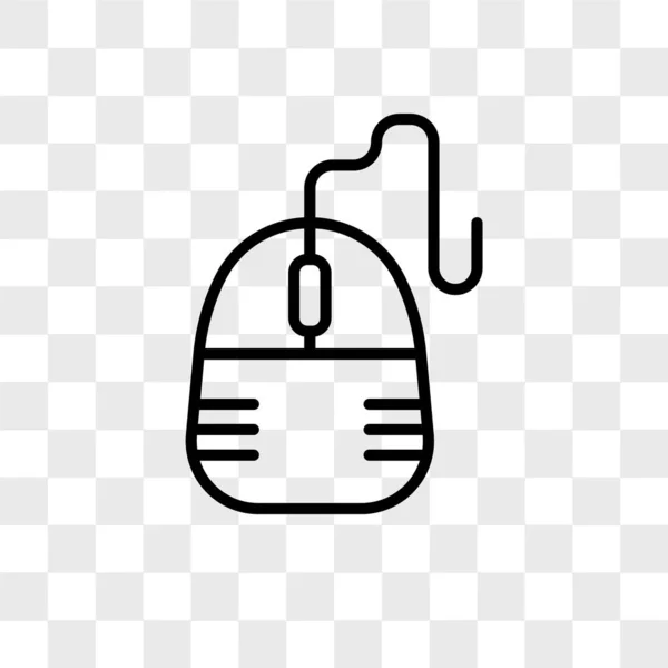 Ícone do vetor do mouse isolado no fundo transparente, design do logotipo do mouse — Vetor de Stock
