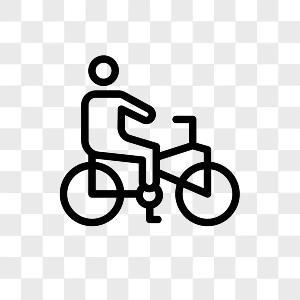 Велосипедный вектор значок изолирован на прозрачном фоне, велосипед — стоковый вектор