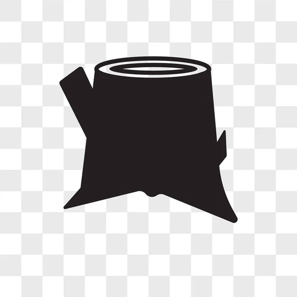 Fa stump vector icon elszigetelt átlátszó háttér, fa — Stock Vector