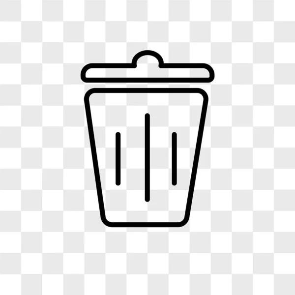 Icono de vector de basura aislado sobre fondo transparente, Basura — Vector de stock