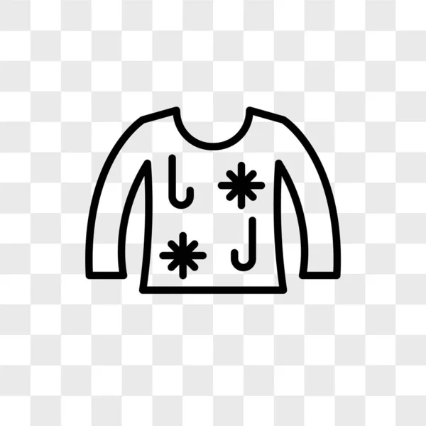 Ful jul tröja vektor ikonen isolerad på transparent backg — Stock vektor