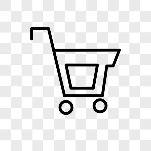 Icono del vector de compras aislado sobre fondo transparente, shoppin — Vector de stock