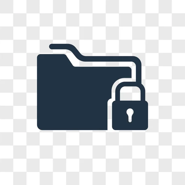 Folder vector icon isolated on transparent background, Folder logo design — Stock Vector