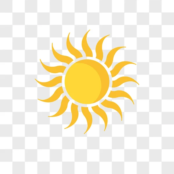 Icono del vector solar aislado sobre fondo transparente, Sun logo des — Archivo Imágenes Vectoriales