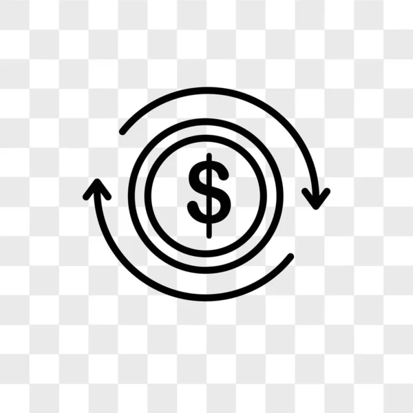 Exchange vector pictogram geïsoleerd op transparante achtergrond, Exchang — Stockvector