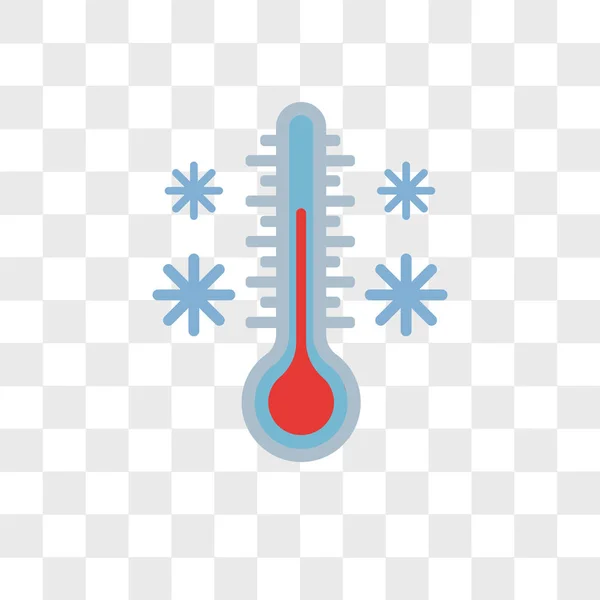 Icono de vector de temperatura aislado sobre fondo transparente, Temp — Vector de stock