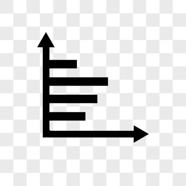 Ícone de vetor gráfico de barras isolado no fundo transparente, Barra ch — Vetor de Stock