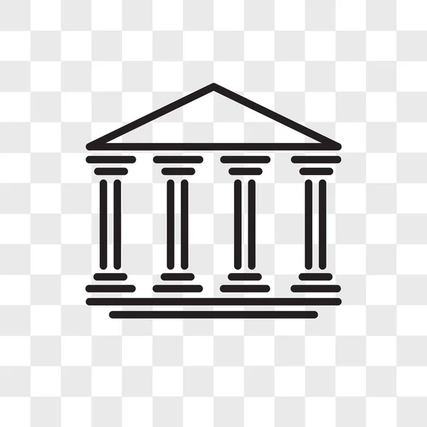 Icono vectorial del banco aislado sobre fondo transparente, logotipo del banco d — Vector de stock