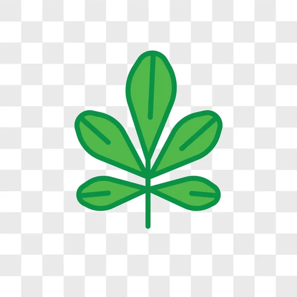 Kastanj leaf vektor ikonen isolerad på transparent bakgrund, Ch — Stock vektor