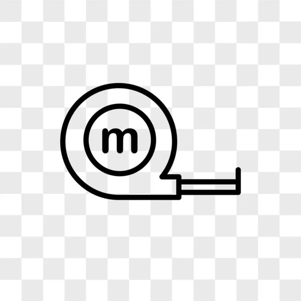 Icône vectorielle de bande de mesure isolée sur fond transparent, M — Image vectorielle