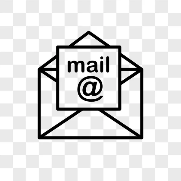 Ícone de vetor de e-mail isolado em fundo transparente, logotipo de e-mail —  Vetores de Stock