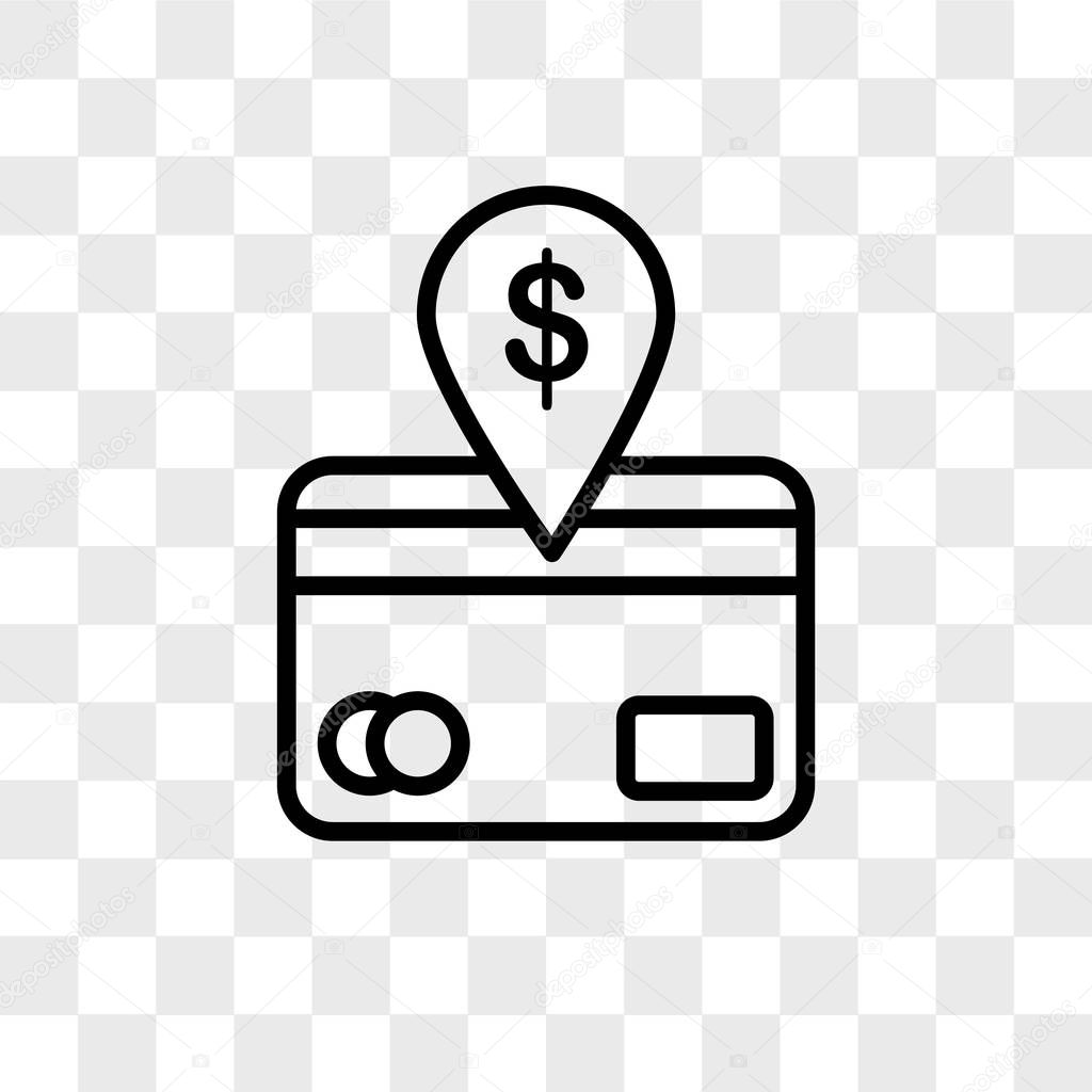 direct debit vector icon isolated on transparent background, dir