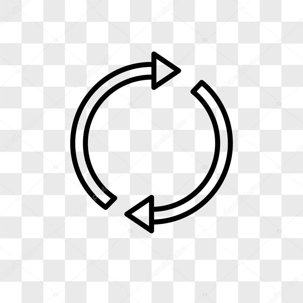 Circular Arrow vector icon isolated on transparent background, Circular Arrow logo design
