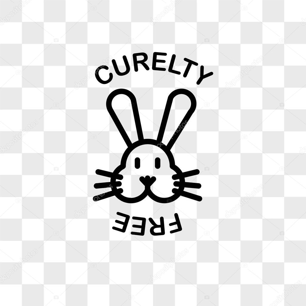 Cruelty free vector icon isolated on transparent background, cruelty free logo concept