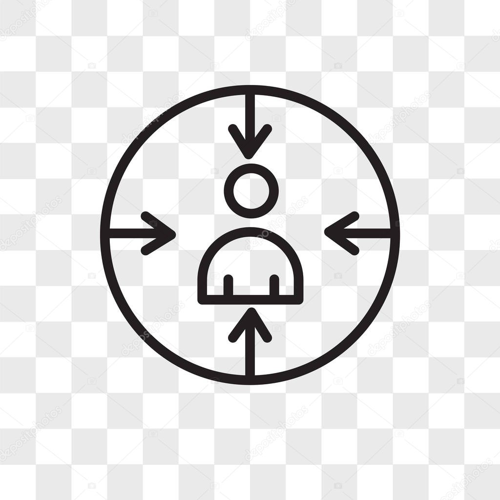 Retargeting vector icon isolated on transparent background, retargeting logo concept