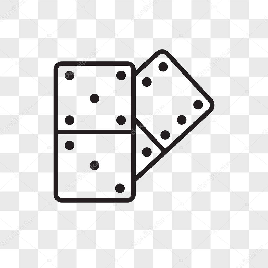 Domino vector icon isolated on transparent background, Domino logo concept