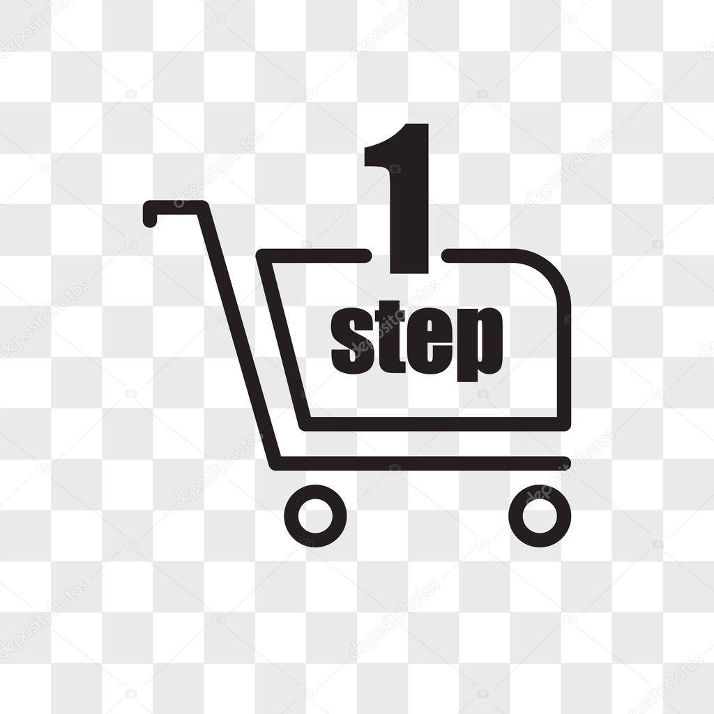 One stop shop vector icon isolated on transparent background, one stop shop logo concept