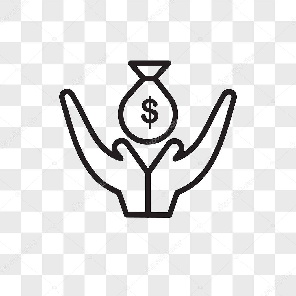 Lender vector icon isolated on transparent background, lender logo concept