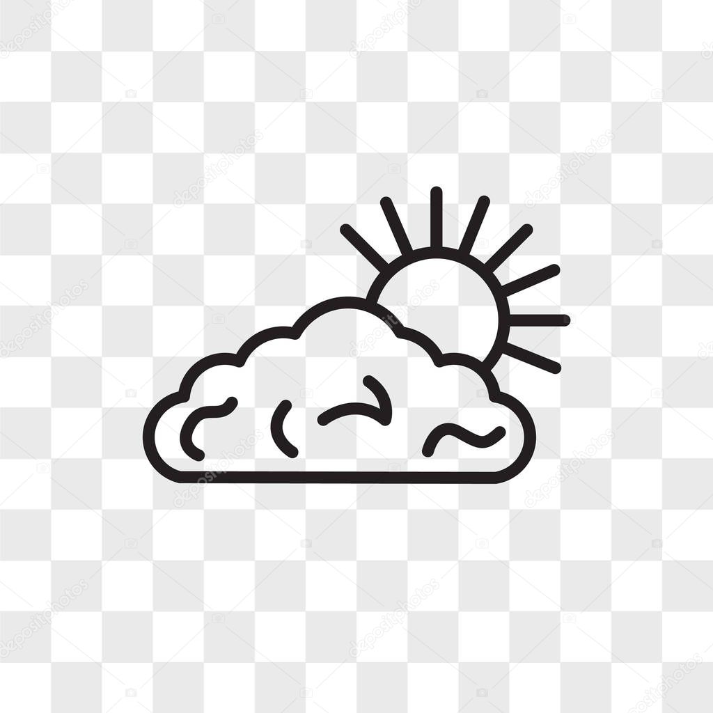 Cloudy vector icon isolated on transparent background, Cloudy logo design
